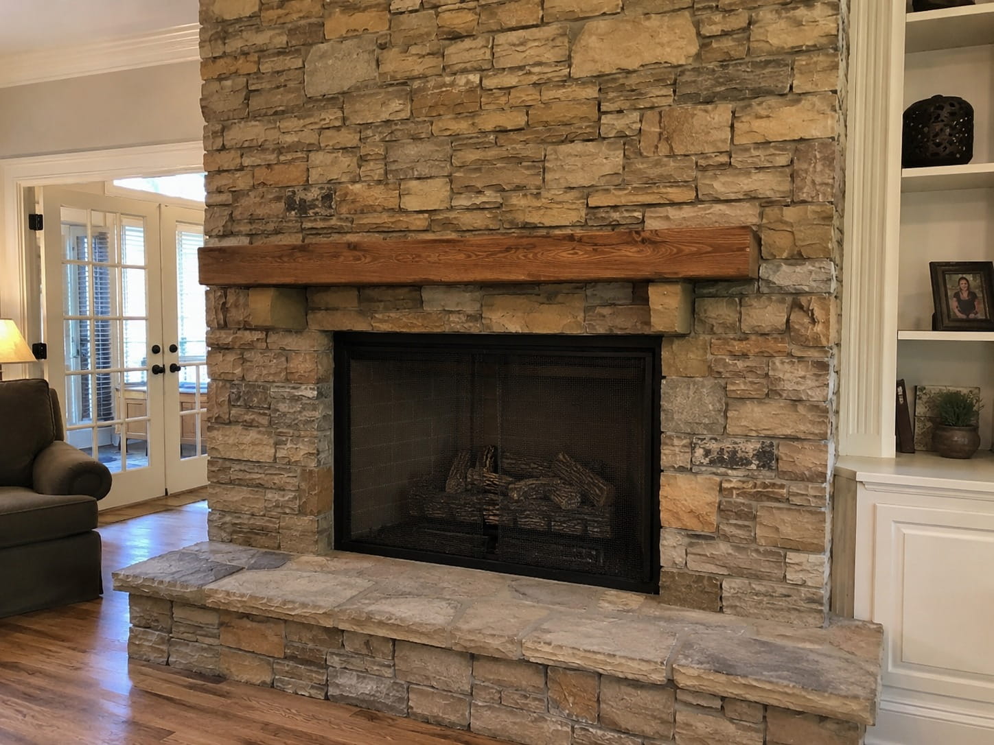 Stone fireplace Atlanta